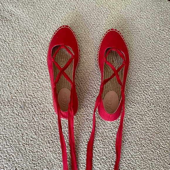 Red Espadrille Flats - Picture 5 of 5